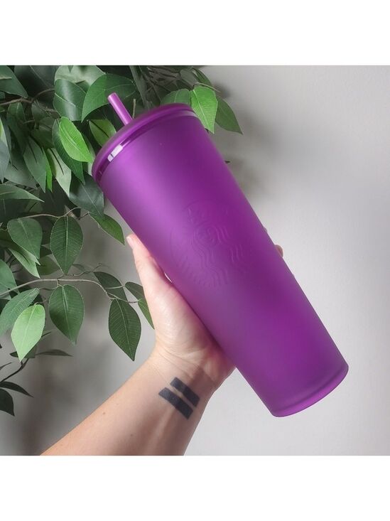 Starbucks Accessories - Starbucks Venti 24 oz Purple Matte Soft Touch Tumbler NEW